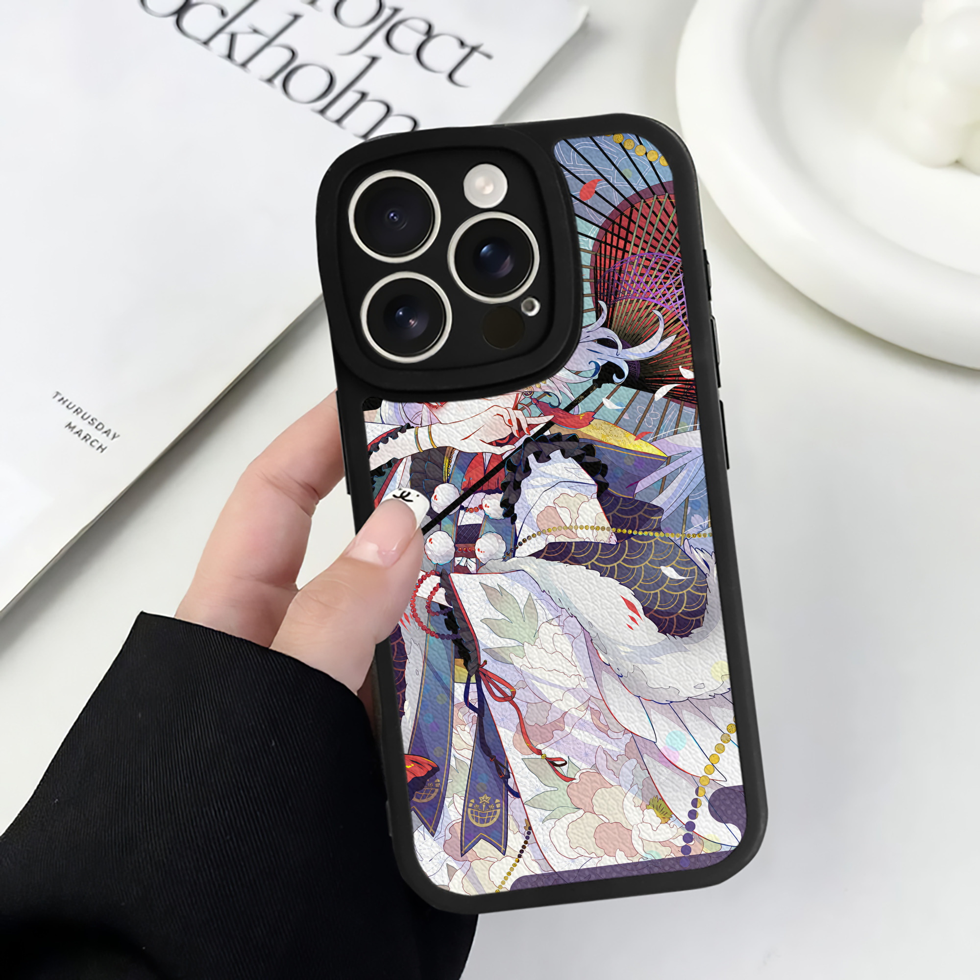 （画像用） 刀剣乱舞 Touken Ranbu 【iPhone 16シリーズ対応】シリコンスマホケース（レザー調） 材質：シリコン
